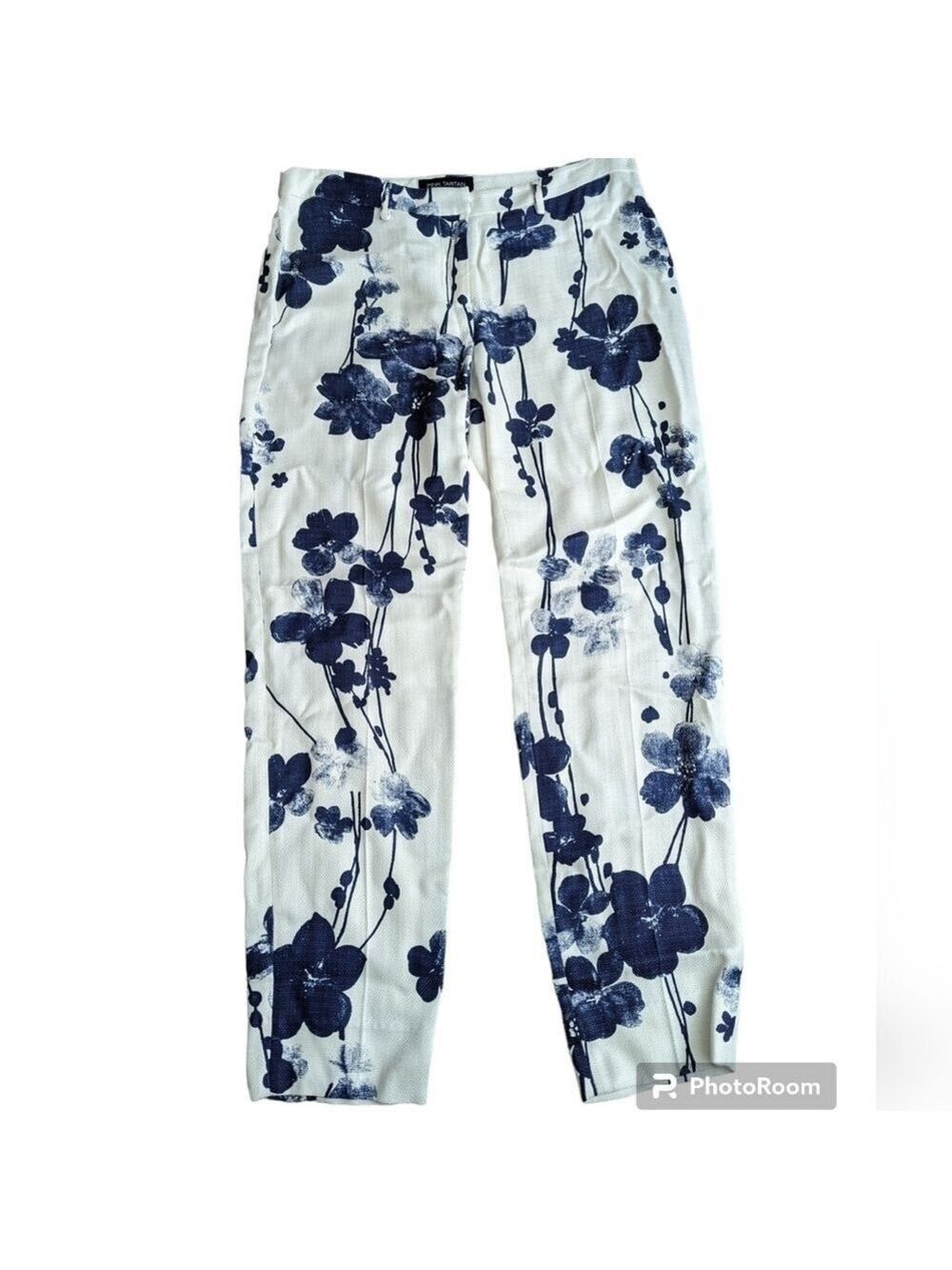 Pink Tartan Floral Print Pants